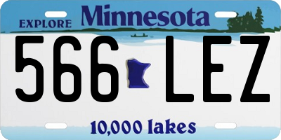 MN license plate 566LEZ