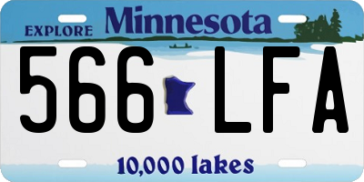 MN license plate 566LFA