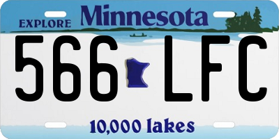 MN license plate 566LFC