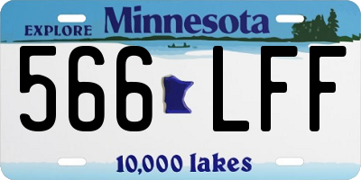 MN license plate 566LFF