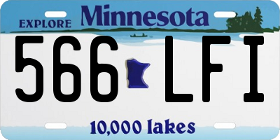 MN license plate 566LFI