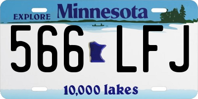 MN license plate 566LFJ