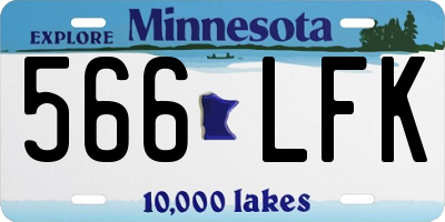 MN license plate 566LFK