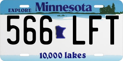 MN license plate 566LFT