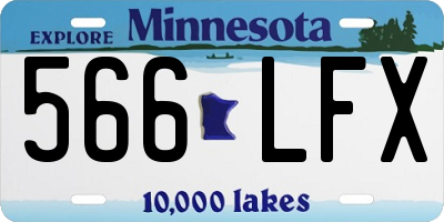 MN license plate 566LFX