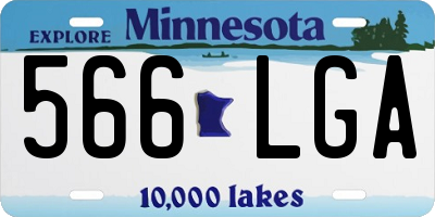 MN license plate 566LGA