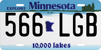 MN license plate 566LGB