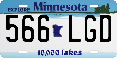 MN license plate 566LGD