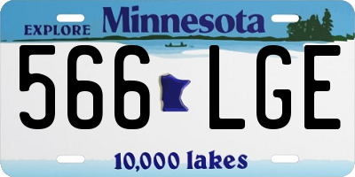 MN license plate 566LGE