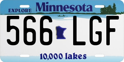 MN license plate 566LGF