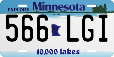 MN license plate 566LGI