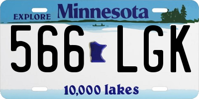MN license plate 566LGK