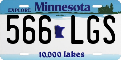 MN license plate 566LGS