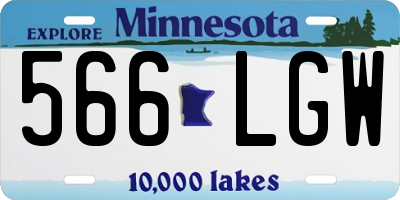MN license plate 566LGW