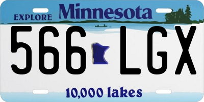 MN license plate 566LGX