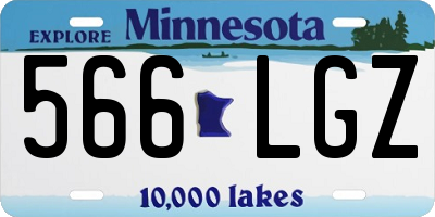 MN license plate 566LGZ