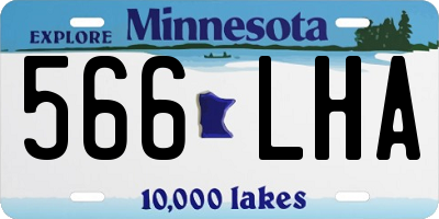 MN license plate 566LHA