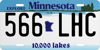 MN license plate 566LHC