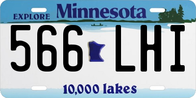 MN license plate 566LHI