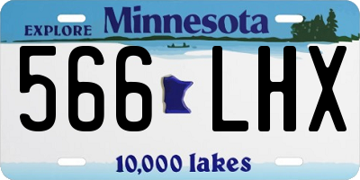 MN license plate 566LHX
