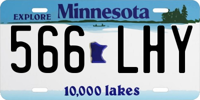 MN license plate 566LHY