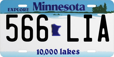MN license plate 566LIA
