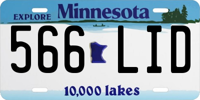 MN license plate 566LID