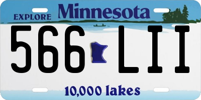 MN license plate 566LII