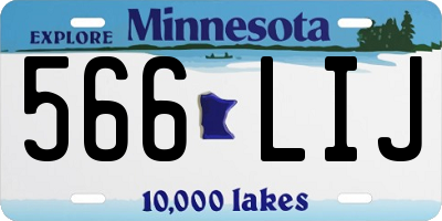 MN license plate 566LIJ