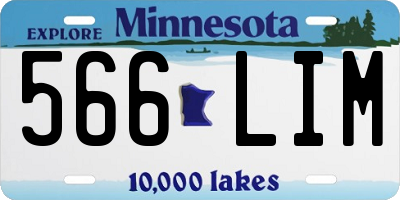 MN license plate 566LIM
