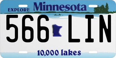 MN license plate 566LIN