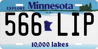 MN license plate 566LIP