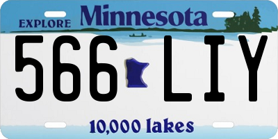 MN license plate 566LIY