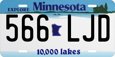 MN license plate 566LJD