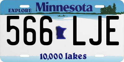 MN license plate 566LJE