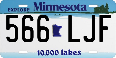 MN license plate 566LJF
