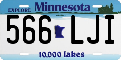 MN license plate 566LJI