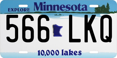 MN license plate 566LKQ