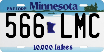 MN license plate 566LMC
