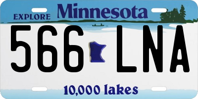 MN license plate 566LNA