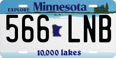 MN license plate 566LNB