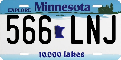 MN license plate 566LNJ