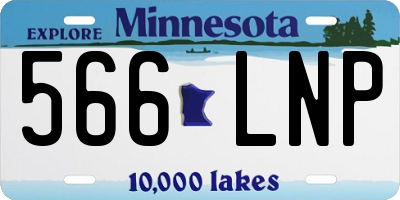 MN license plate 566LNP