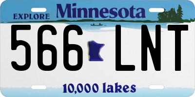 MN license plate 566LNT