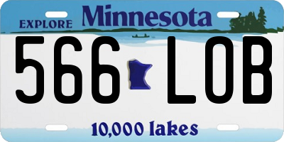 MN license plate 566LOB