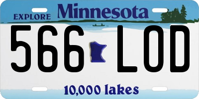 MN license plate 566LOD