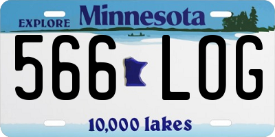 MN license plate 566LOG