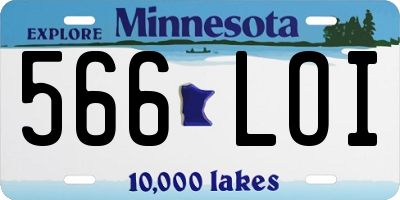MN license plate 566LOI