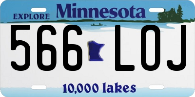 MN license plate 566LOJ