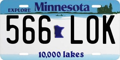 MN license plate 566LOK